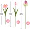 Pink Fake Tulips & Anthurium Combo – Real Touch PU Faux Flowers for Vase, Wedding, Bridal Bouquet, Home Table Centerpieces, Spring & Easter Decor